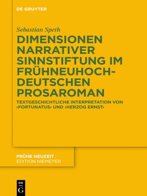cover image of Dimensionen narrativer Sinnstiftung im frühneuhochdeutschen Prosaroman